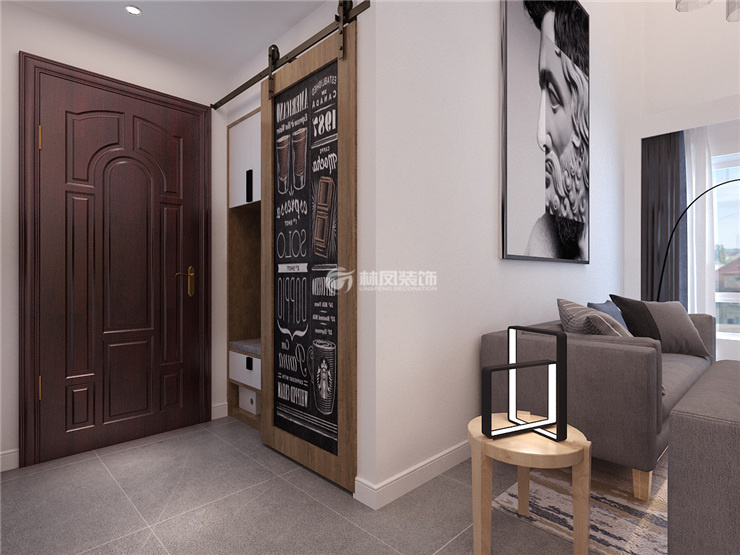 萬科西華府113㎡戶型玄關(guān)儲(chǔ)物柜裝修效果圖