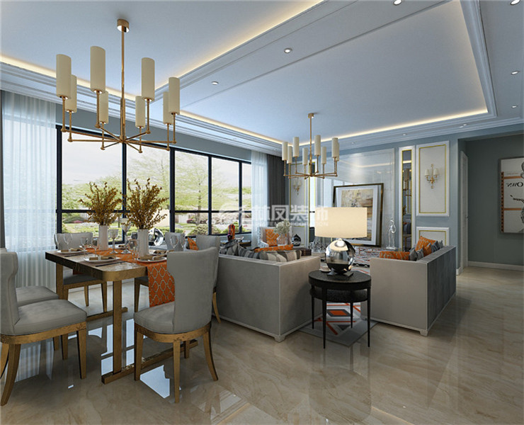 華潤(rùn)置地長(zhǎng)安里-150平- 北歐風(fēng)格-客廳 (2).jpg