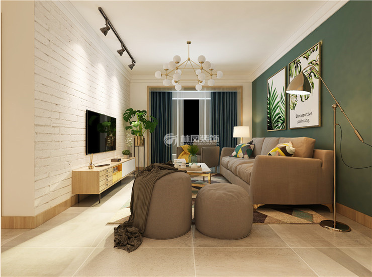 中?？党?113平-北歐風(fēng)格-客廳 (3).jpg