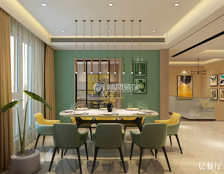設計五部-王偉力-萬科西華府400平米-現代風格-一樓餐廳.jpg