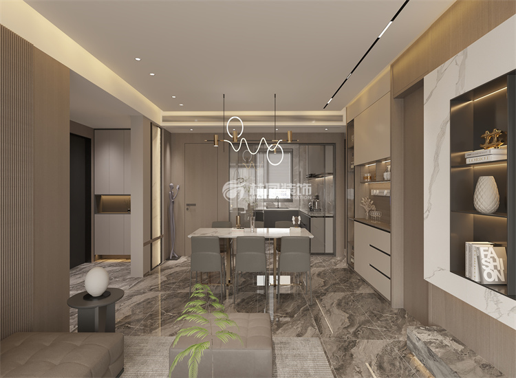 華潤榮華府135㎡意識風格 客廳1.jpg