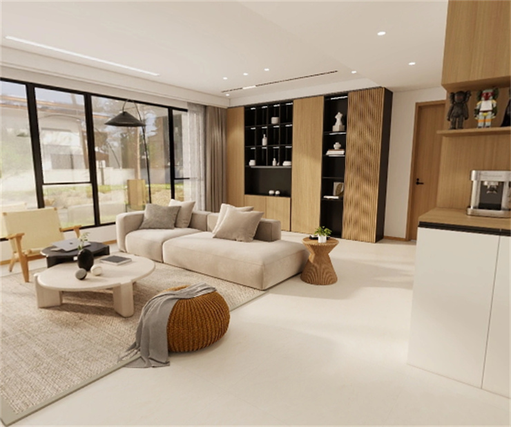 保利天匯-140平-原木風格-客廳（3）.jpg