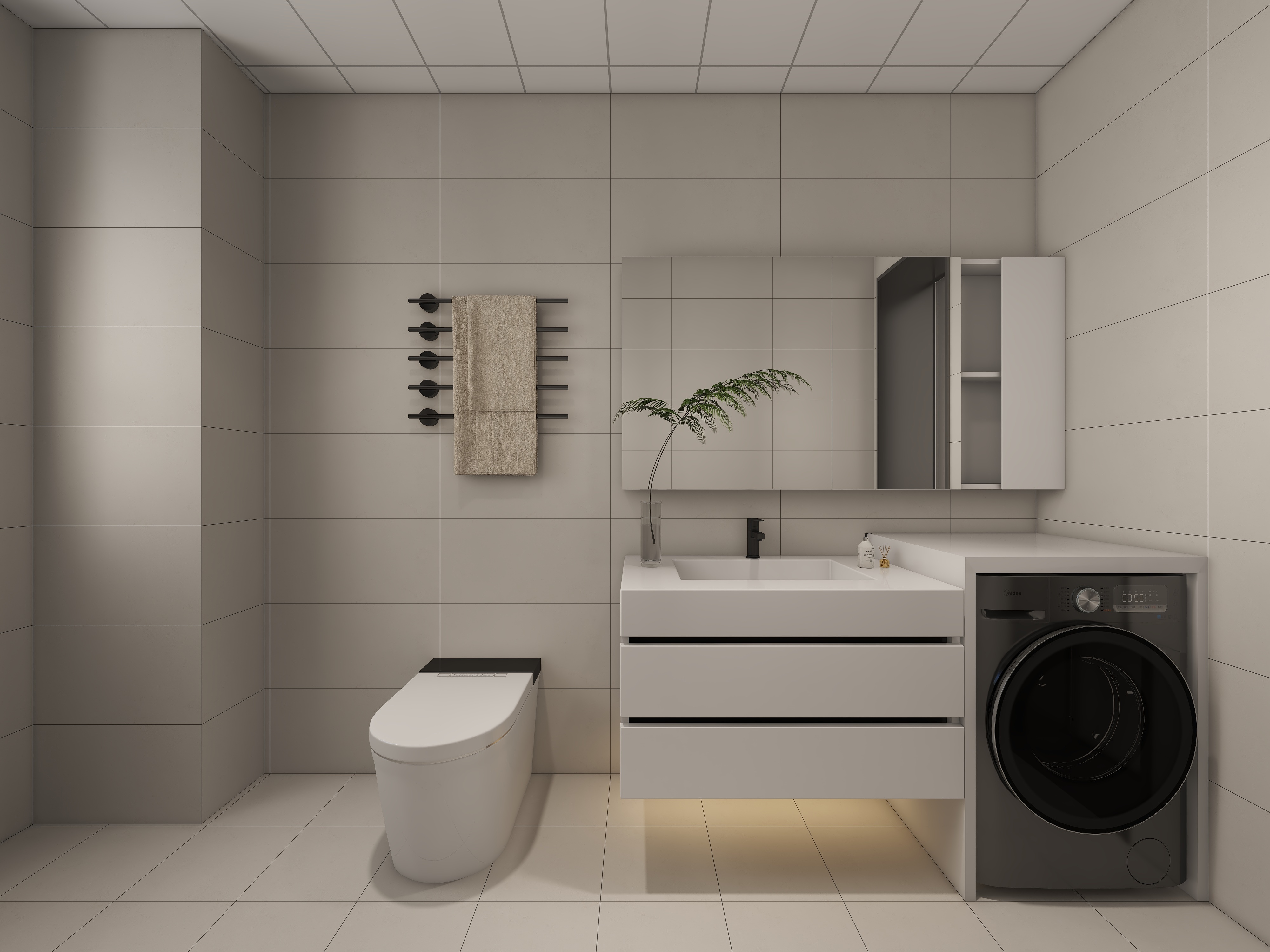 格林生活坊95㎡ 現(xiàn)代風(fēng)格 衛(wèi)生間.jpg